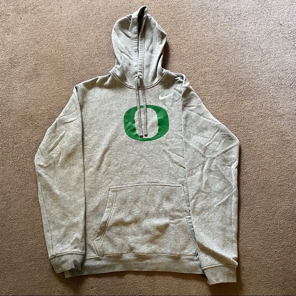 Grey Men's Nike Oregon Ducks Hoodie